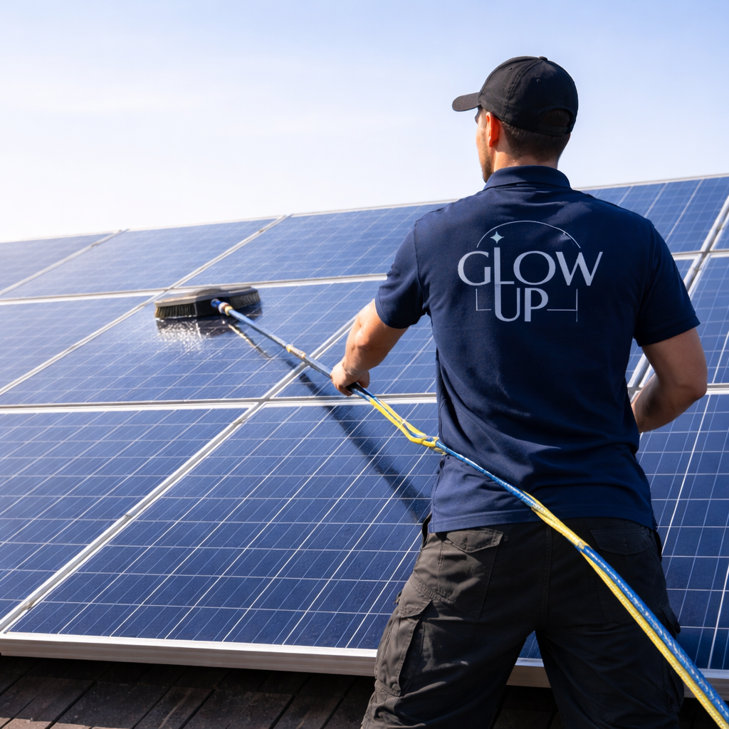 Solar panel cleaning